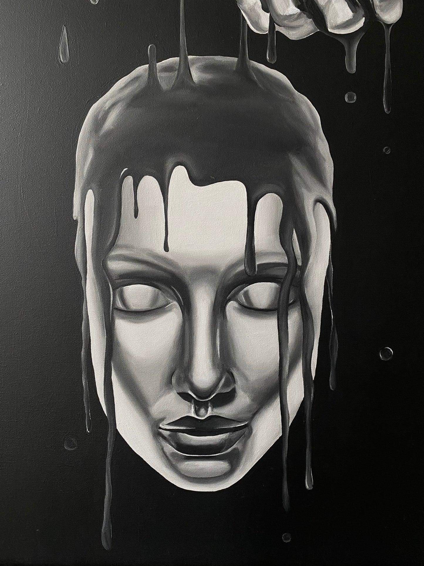 Drowning mind, 2024. 70 x 80 cm