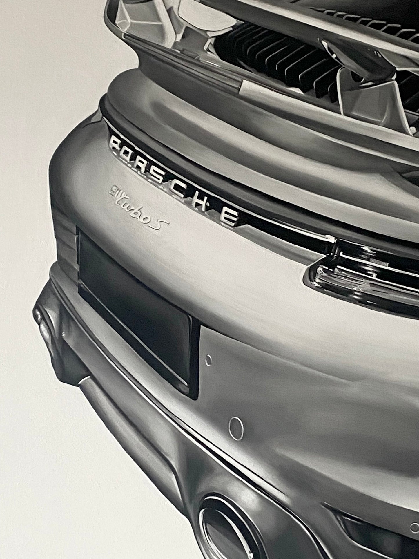 Porsche 911 Turbo S, 2024. 70 x 80 cm