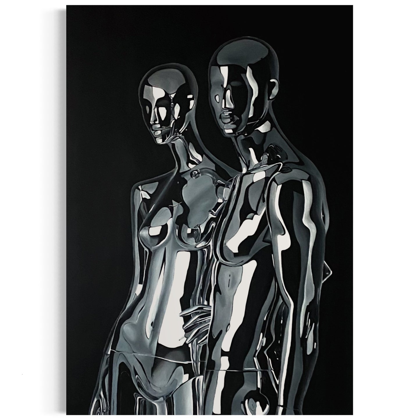 Chrome couple 2.0, 2023. 70 x 100 cm