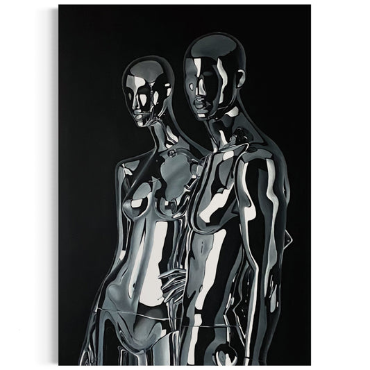 Chrome couple 2.0, 2023. 70 x 100 cm