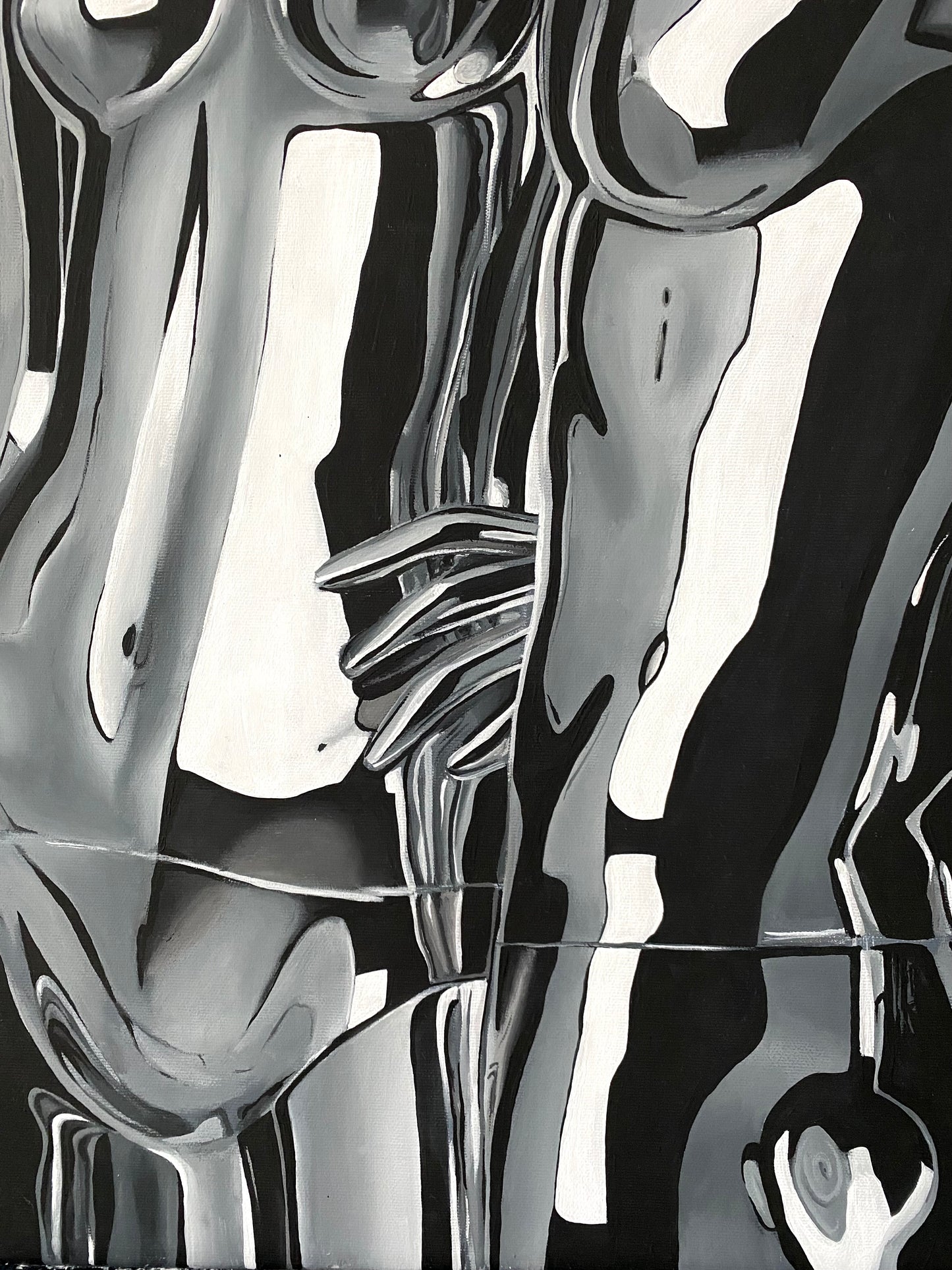 Chrome couple 2.0, 2023. 70 x 100 cm